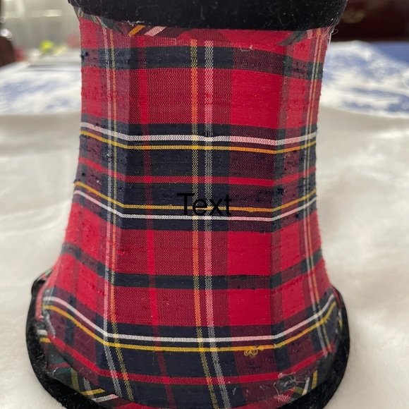 Beautiful tartan silk plaid chandelier shades. Can also be used on wall sconces. - Picture 1 of 4